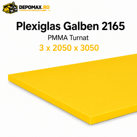 Plexiglas Galben 2165 PMMA turnat 3 x 2050 x 3050 mm